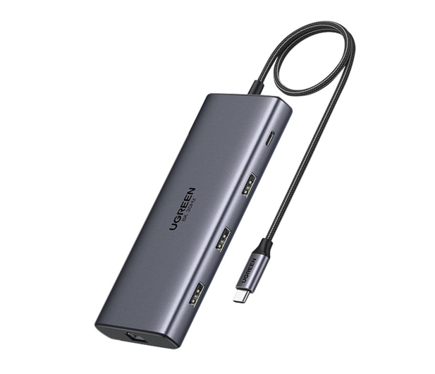 UGREEN Hub USB-C CM639 2x HDMI 3x USB USB-C SD/TF RJ45 PD 100W 8K - 1488846 - zdjęcie